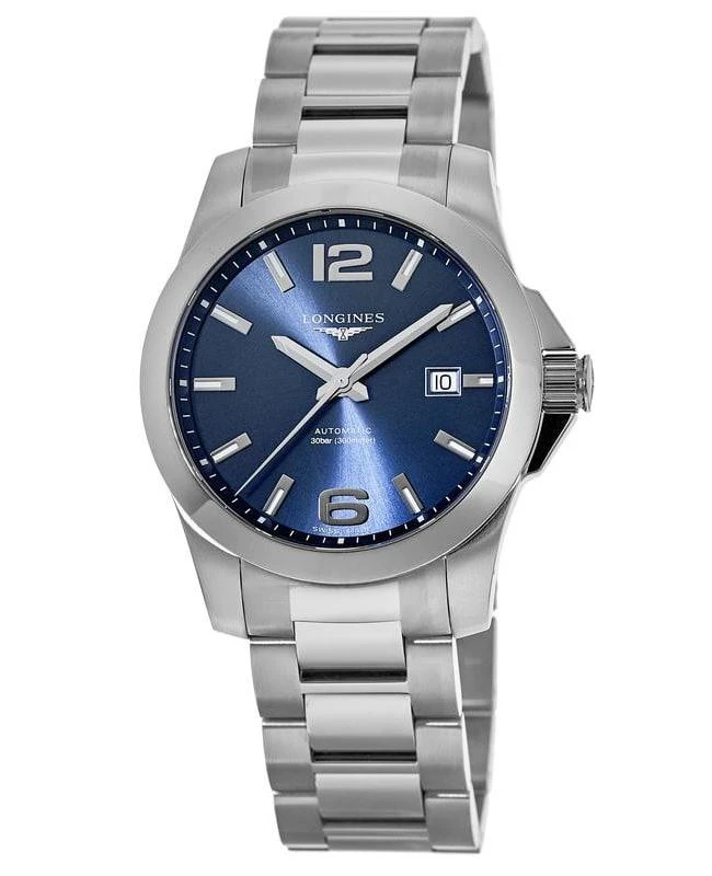 商品Longines|Longines Conquest Automatic Blue Dial Stainless Steel Men's Watch L3.778.4.96.6,价格¥9118,第1张图片