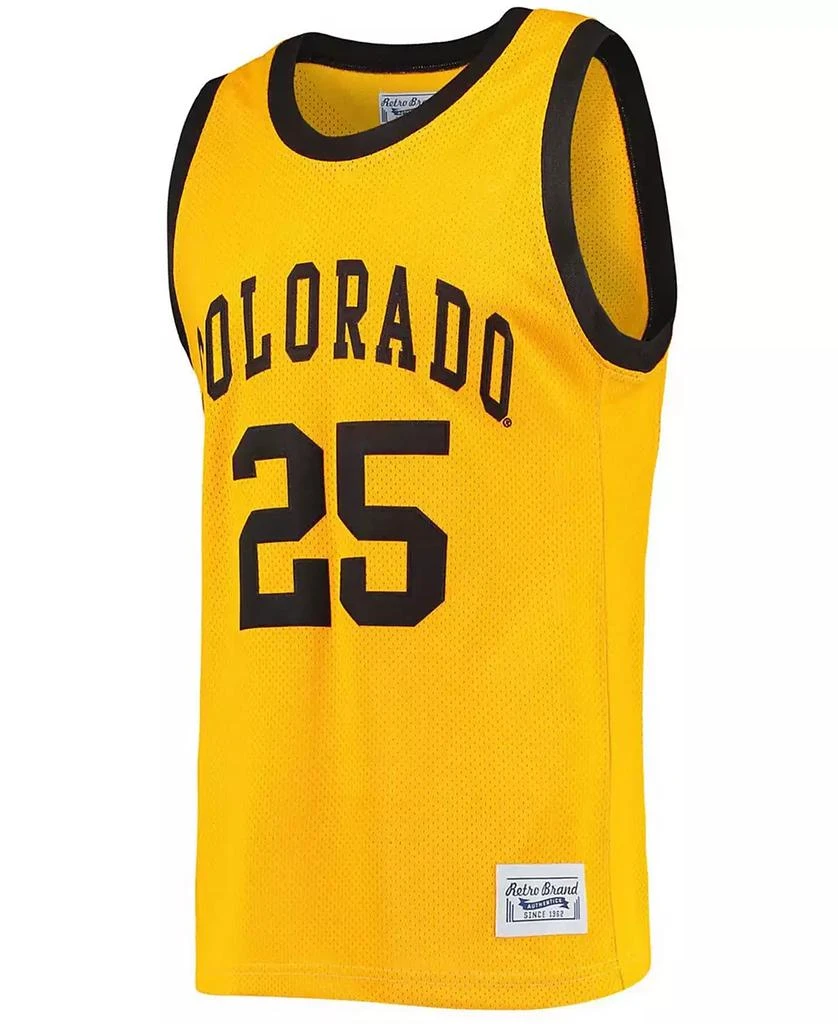 商品The Original Retro Brand|Men's Spencer Dinwiddie Gold Colorado Buffaloes Commemorative Classic Basketball Jersey,价格¥692,第3张图片详细描述