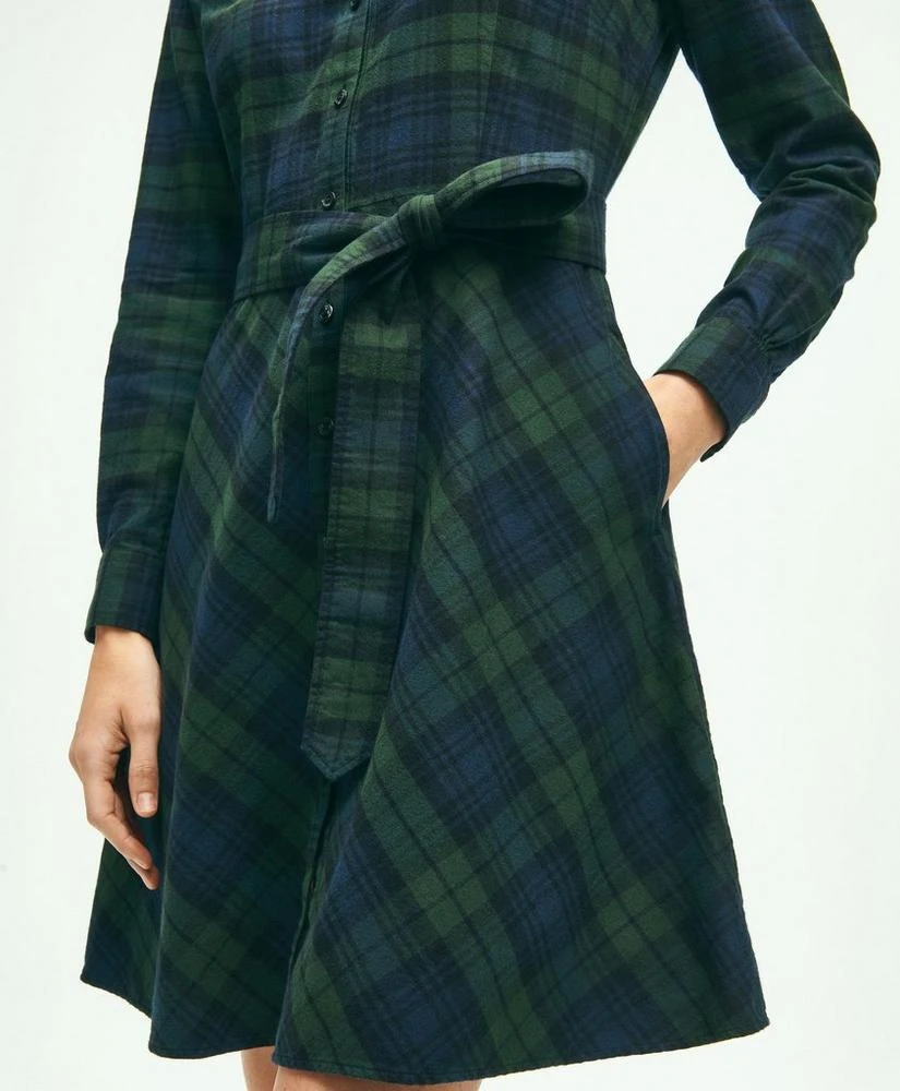 商品Brooks Brothers|Brushed Cotton Flannel A-Line Shirt Dress,价格¥496,第4张图片详细描述