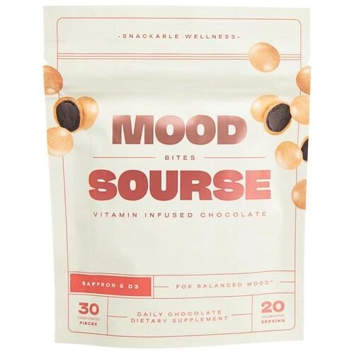 商品Sourse|Mood Bites – Vegan Saffron and Vitamin D3 Infused Chocolate Supplements for Positive Mood,价格¥133,第1张图片