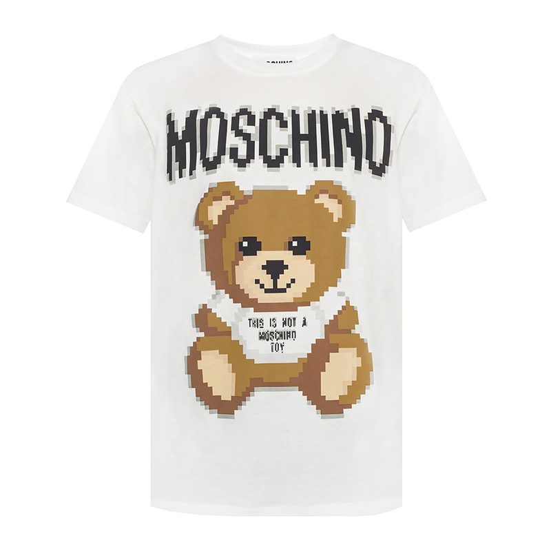 Moschino 莫斯奇诺 女士白色小熊T恤 A0776-9140-1002商品第1张图片规格展示