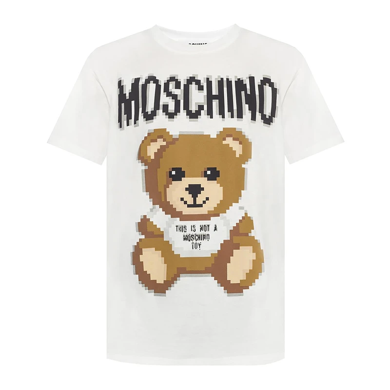 商品Moschino|MOSCHINO 白色女士T恤 A0776-9140-1002,价格¥999,第1张图片