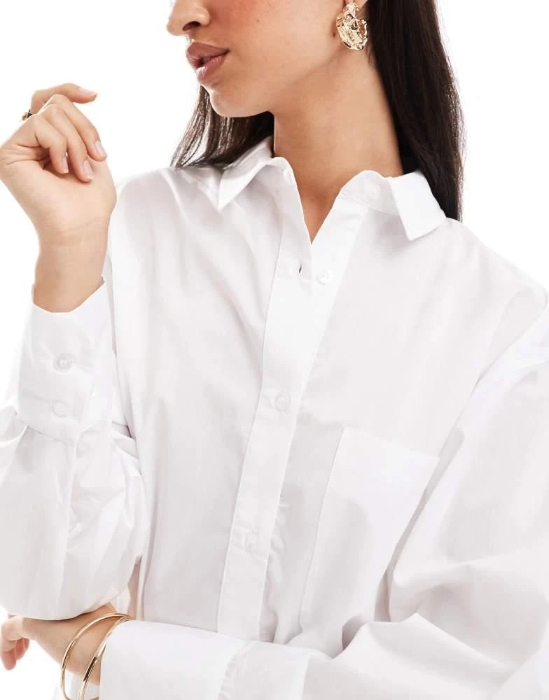 商品ASOS|ASOS DESIGN oversized shirt in white,价格¥252,第4张图片详细描述