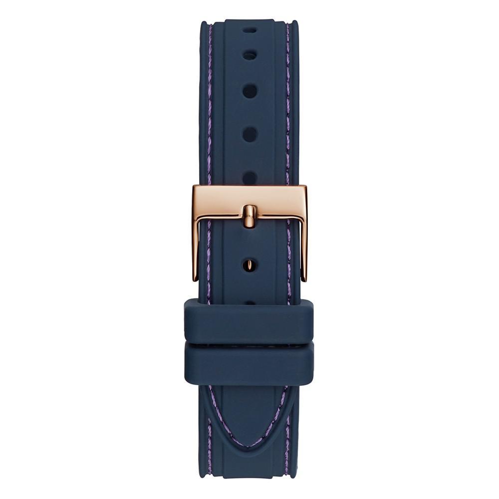 商品GUESS|Women's Quartz Navy Blue Silicone Strap Multi-Function Watch 36mm,价格¥1309,第5张图片详细描述