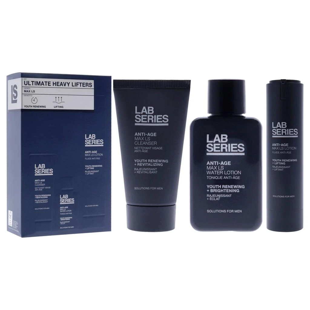 商品Lab Series|Ultimate Heavy Lifters Set by Lab Series for Men - 3 Pc 1oz Anti Age Max LS Cleanser, 1oz Anti Age Max LS Water Lotion, 1.5oz Anti Age Max LS Lotion,价格¥556,第2张图片详细描述