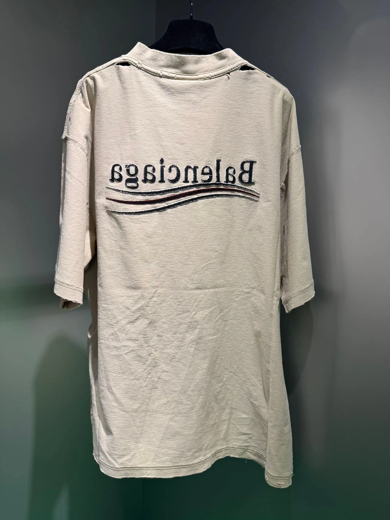 商品Balenciaga|Balenciaga 男士T恤 830247TSVF38573 灰色,价格¥5895,第3张图片详细描述