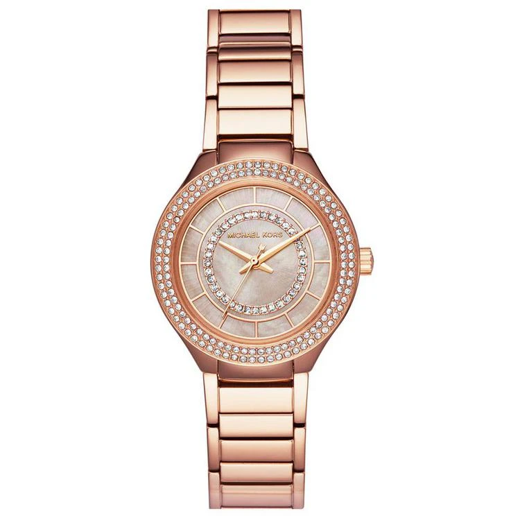 商品Michael Kors|Women's Mini Kerry Rose Gold-Tone Stainless Steel Bracelet Watch 33mm,价格¥1234,第1张图片