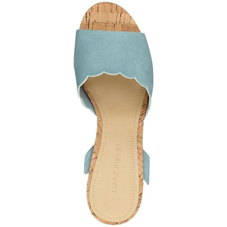 商品Marc Fisher|Piya Lace-Up Cork Block-Heel Sandals,价格¥165,第5张图片详细描述
