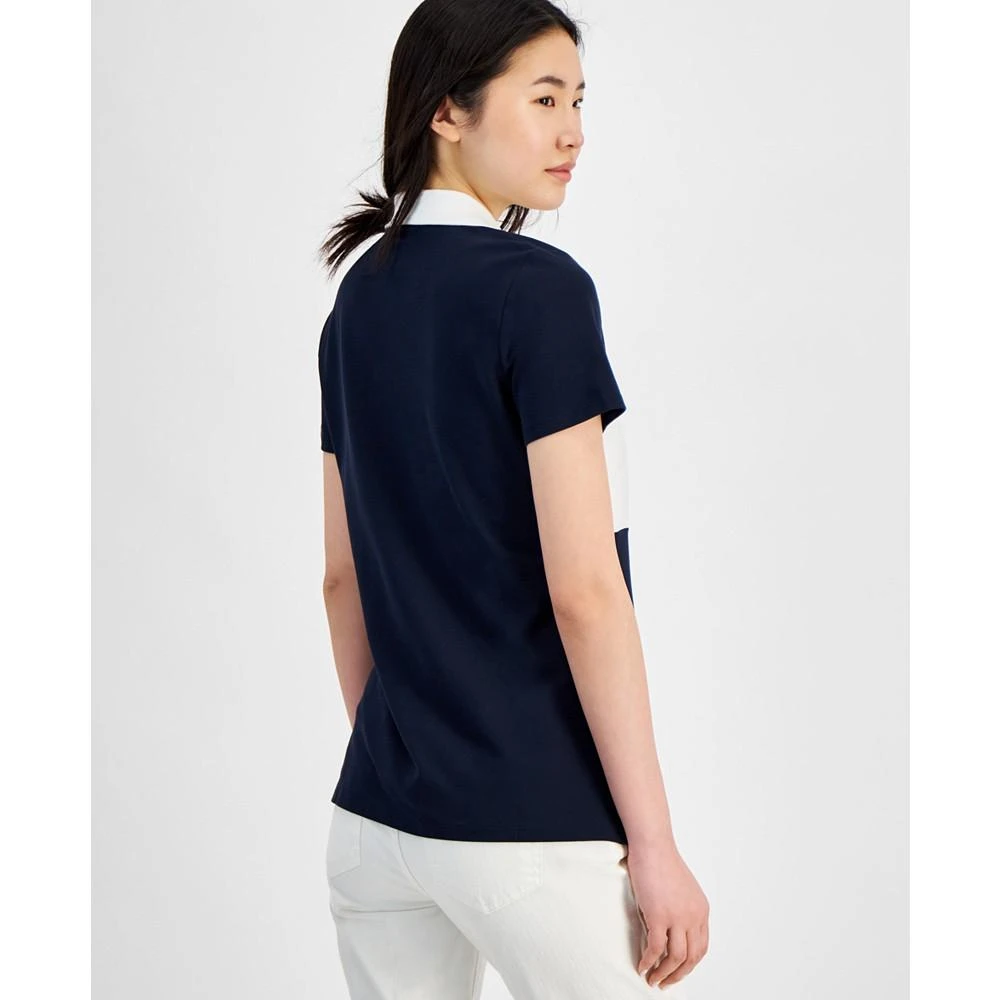 商品Tommy Hilfiger|Women's Logo Appliqué Colorblocked Polo Shirt,价格¥452,第2张图片详细描述