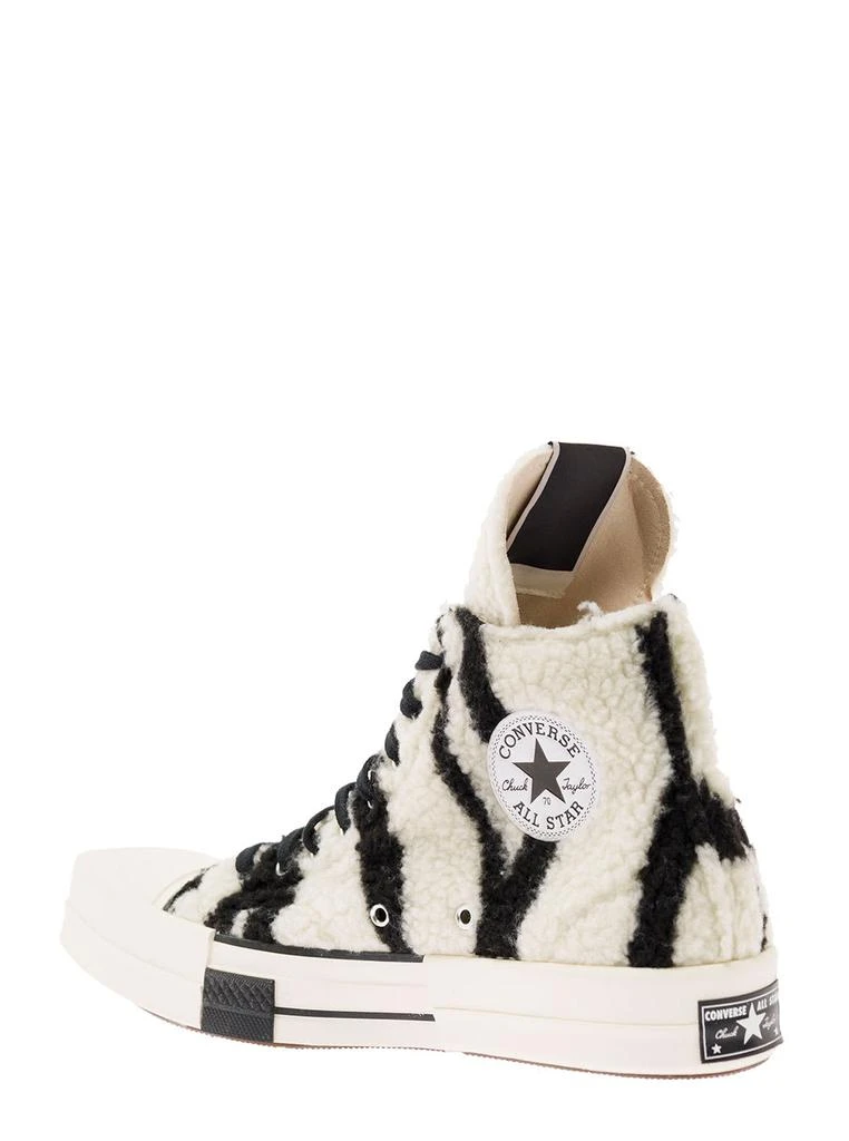 商品DRKSHDW|Black And White Shearling Sneakers In Cotton Man,价格¥1507,第3张图片详细描述