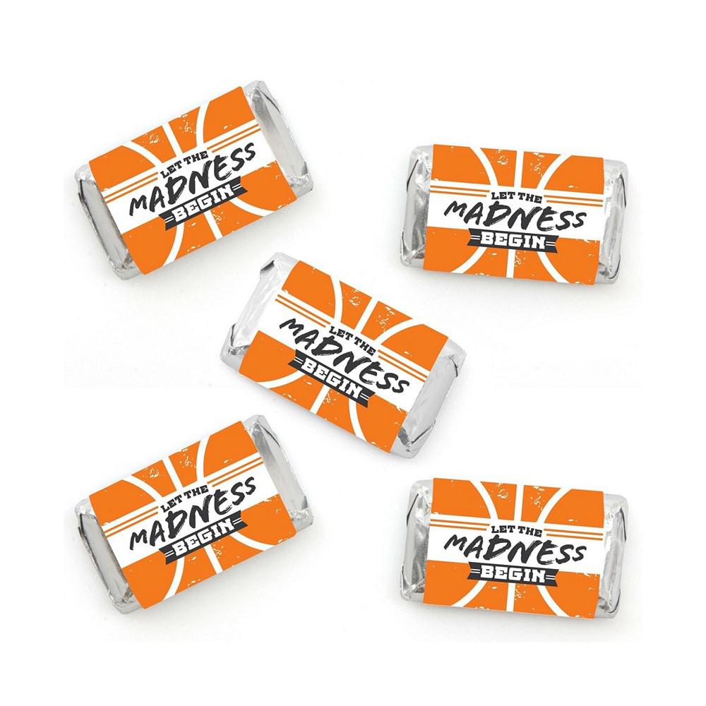 Basketball - Let the Madness Begin - Mini Candy Bar Wrapper Stickers - College Basketball Party Small Favors - 40 Count商品第1张图片规格展示