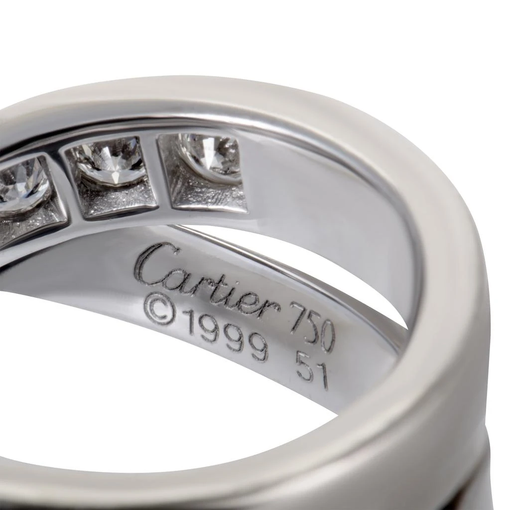 Cartier Paris Nouvelle Vague 18K White Gold Diamond Band Ring 商品