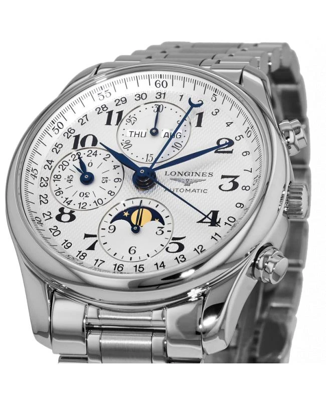 商品Longines|Longines Master Collection Moonphase 40mm Chronograph Steel Men's Watch L2.673.4.78.6,价格¥19620,第2张图片详细描述