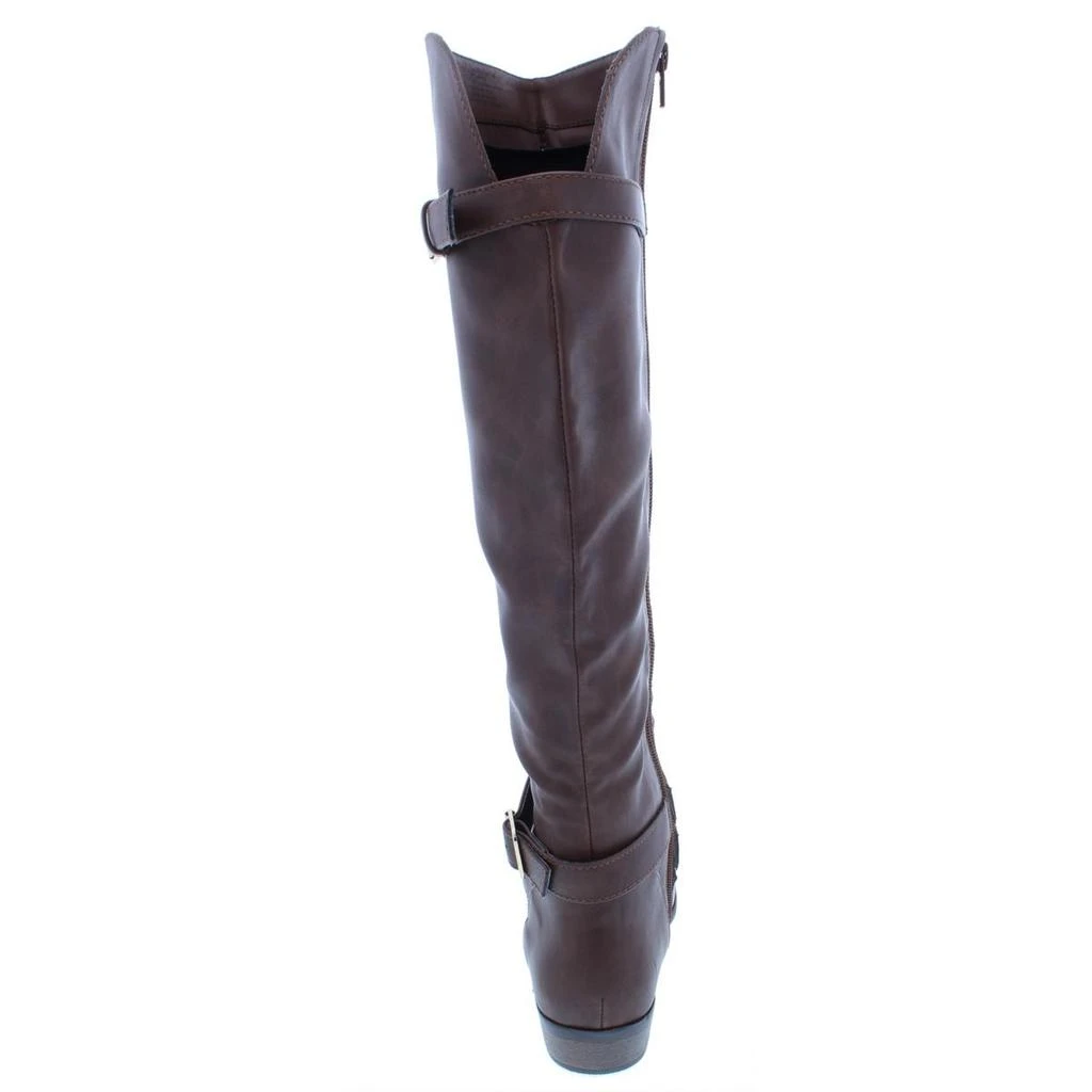 商品Material Girl|Material Girl Womens Carleigh Faux Leather Knee-Length Riding Boots,价格¥138,第4张图片详细描述