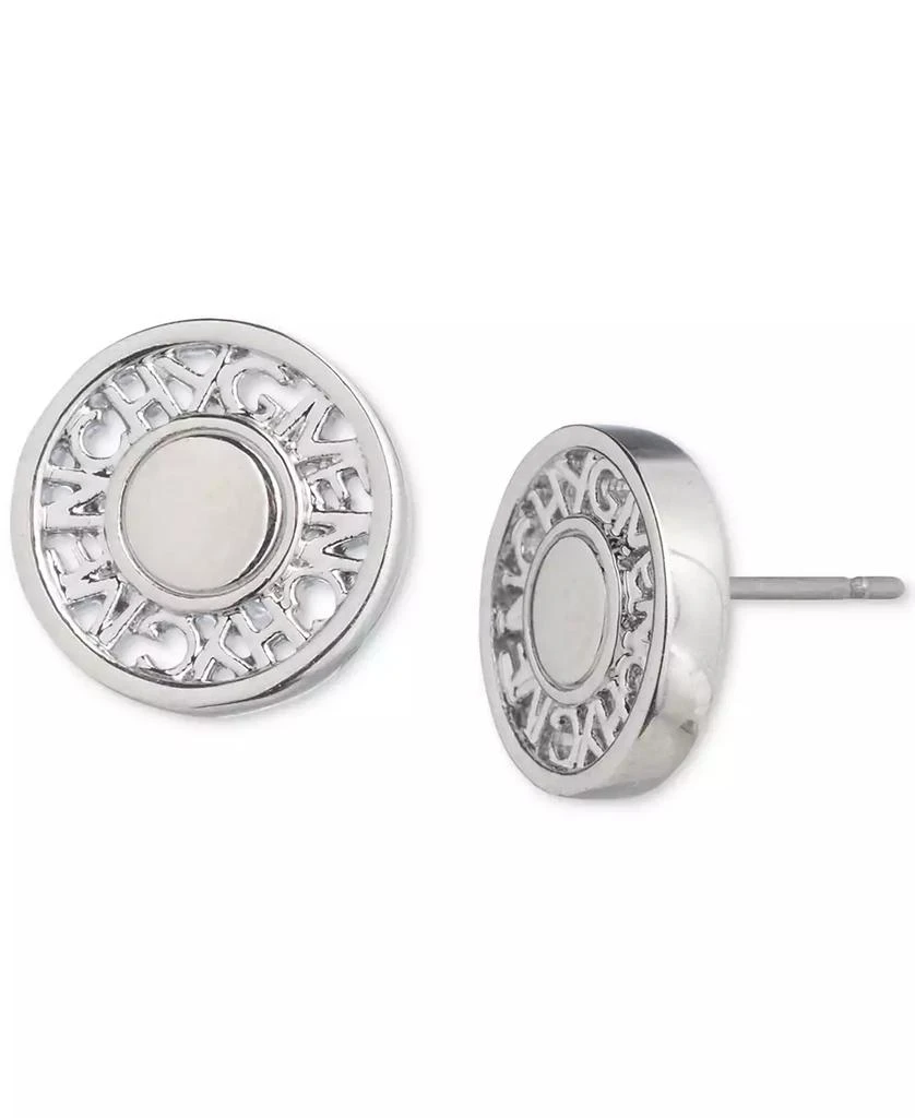 商品Givenchy|Silver-Tone Logo Embossed Coin Stud Earrings,价格¥176,第1张图片