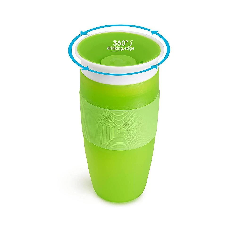 商品Munchkin|Miracle 360 Sippy Cup, with Silicone Grip, Green, 14 Ounce,价格¥121,第3张图片详细描述