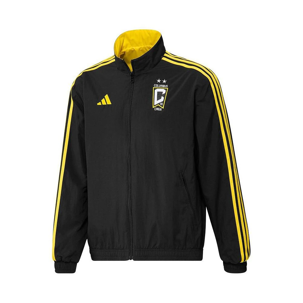 商品Adidas|Men's Black and Yellow Columbus Crew 2023 On-Field Anthem Full-Zip Reversible Team Jacket,价格¥805,第2张图片详细描述
