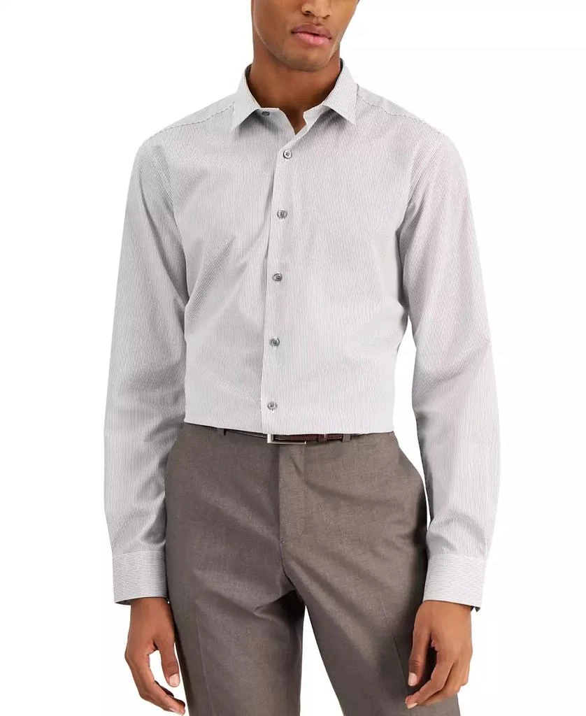 商品Alfani|Men's Slim Fit Stripe Dress Shirt, Created for Macy's,价格¥124,第1张图片