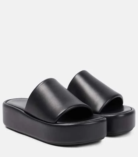 商品Balenciaga|Rise皮革厚底凉拖鞋,价格¥2977,第1张图片
