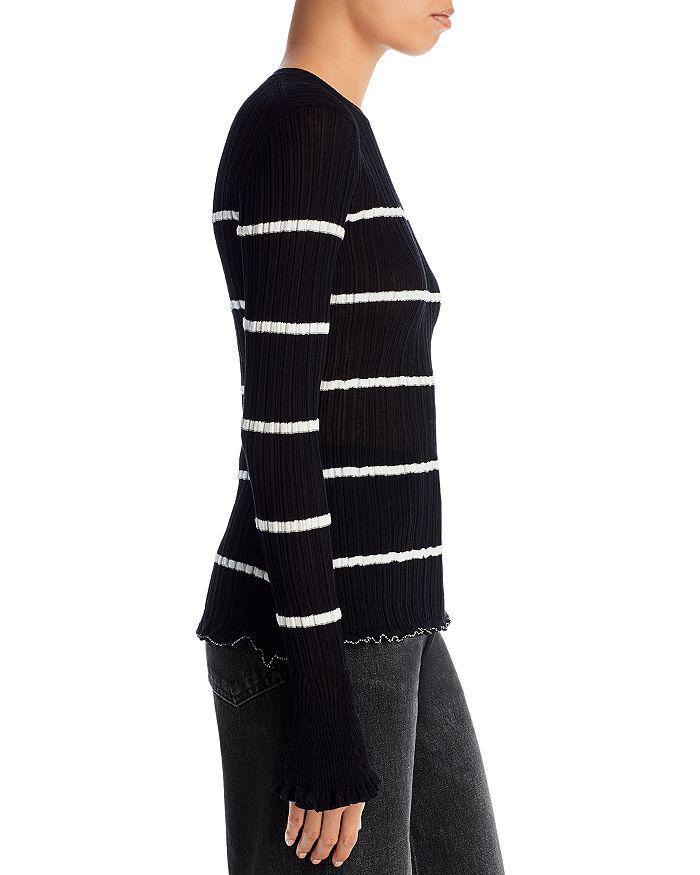 商品3.1 Phillip Lim|Long Sleeve Sheer Striped Crewneck Pullover,价格¥3331,第6张图片详细描述