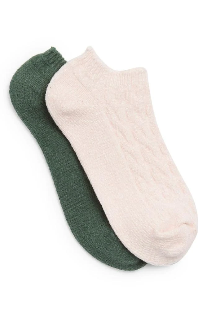 商品Nordstrom|Soft Cable Knit Ankle Socks - Pack of 2,价格¥39,第1张图片