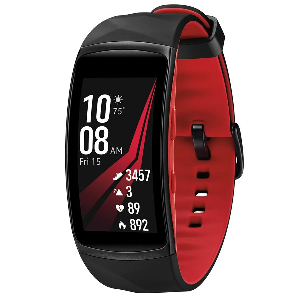 商品Samsung|Gear Fit2 Pro Smart Fitness Band with Rubber Strap Smart Watch 25x51mm,价格¥1121,第1张图片