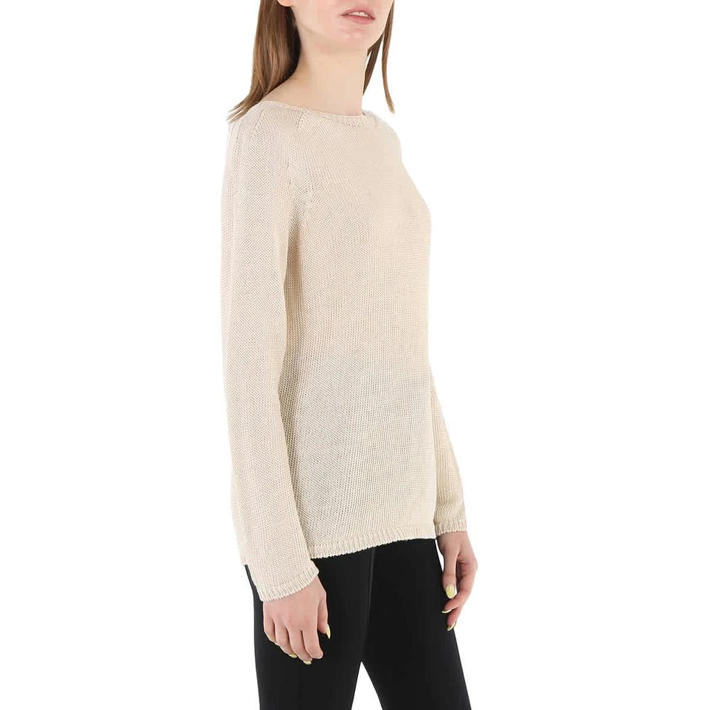 商品Max Mara|Max Mara Ladies Ivory Giolino Linen Boatneck Sweater, Size Large,价格¥968,第1张图片