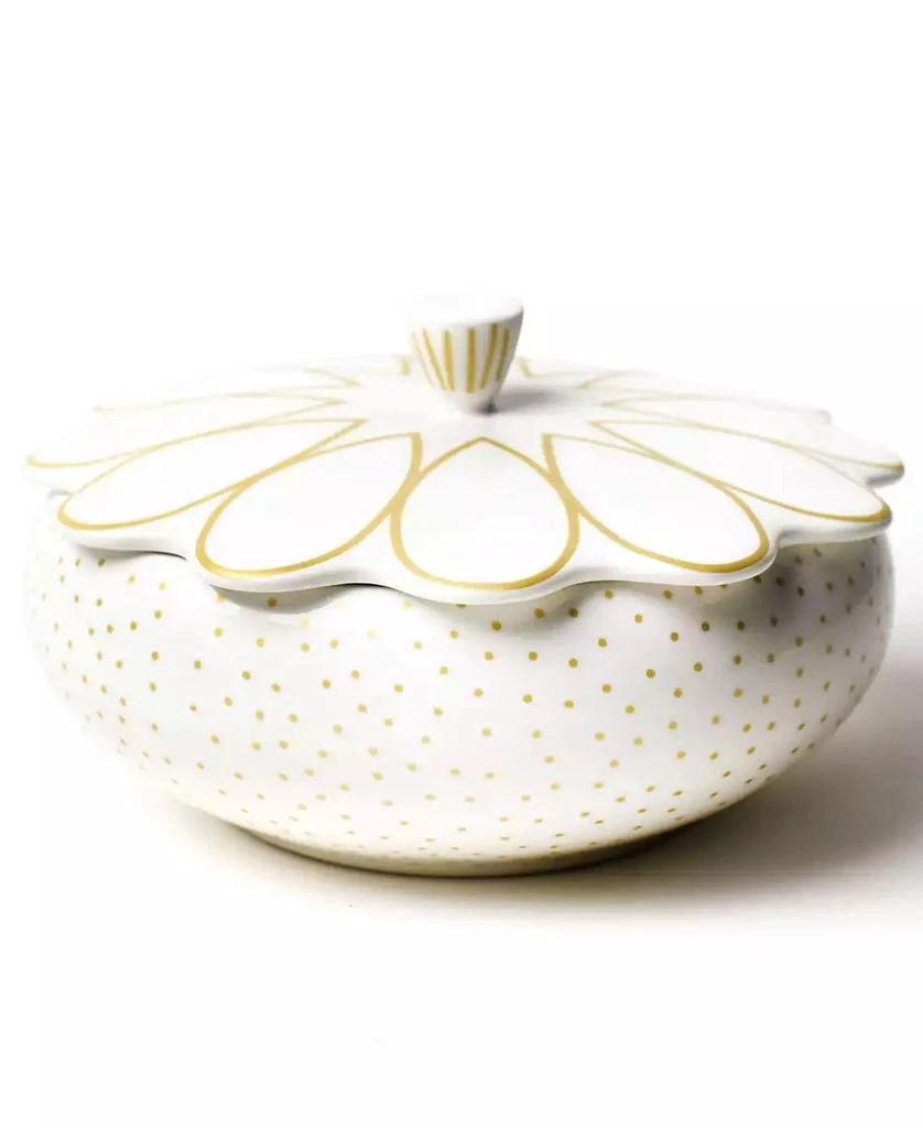 商品Coton Colors|by Laura Johnson Deco Gold Scallop Covered Bowl,价格¥395,第1张图片