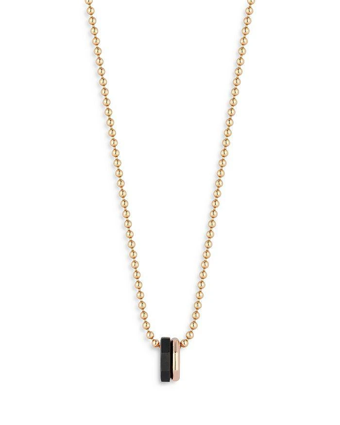 商品Walters Faith|18K Rose Gold Ebony Hexagon Bead Chain Pendant Necklace, 18",价格¥40701,第2张图片详细描述