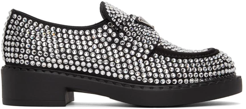 商品Prada|黑色 Crystal 乐福鞋,价格¥6518,第1张图片