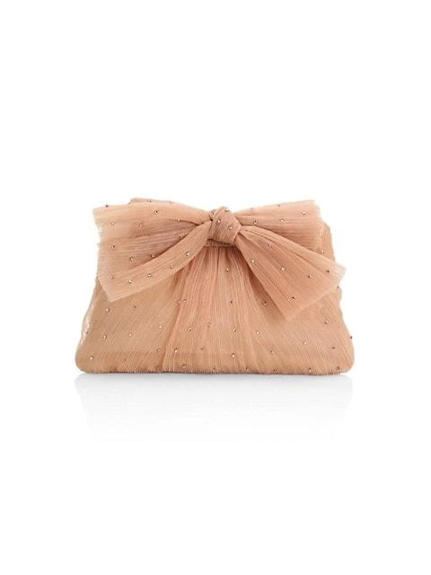 商品Loeffler Randall|Rayne Embellished Pleated Frame Clutch,价格¥1303,第1张图片