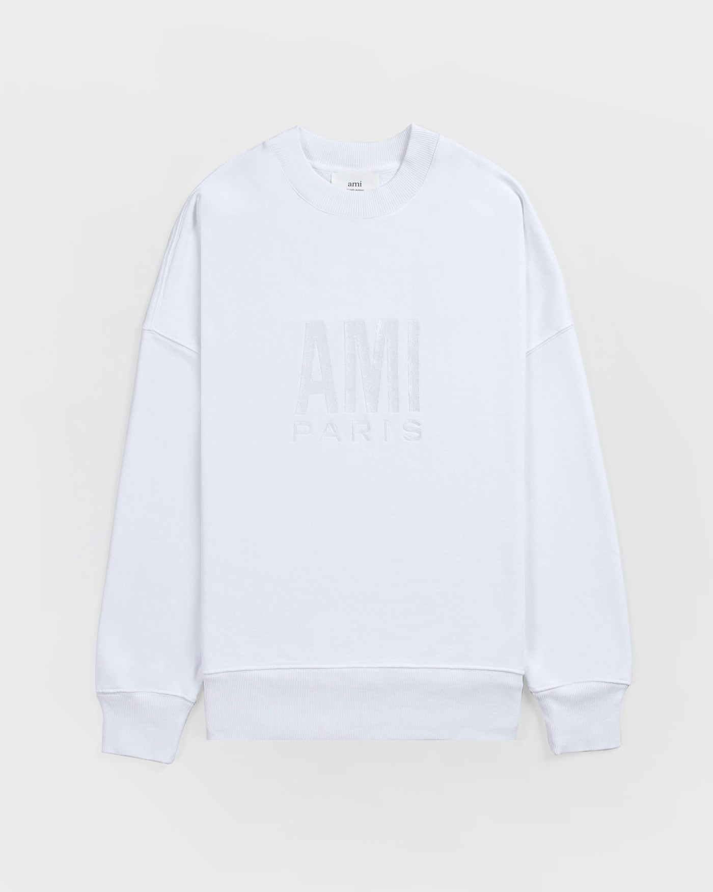 商品AMI|AMI 男士套头卫衣白色 USW003-731-100,价格¥1195,第1张图片