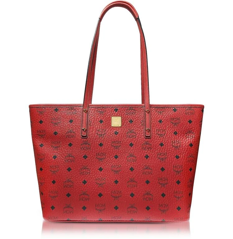 商品MCM|Anya 宝石红色顶拉链中号购物袋,价格¥2805,第1张图片