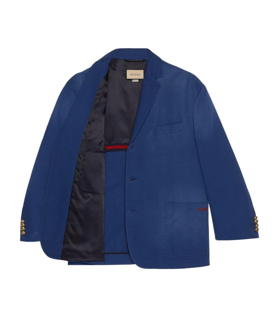 商品Gucci|Cotton Logo-Embroidered Jacket,价格¥17889,第2张图片详细描述