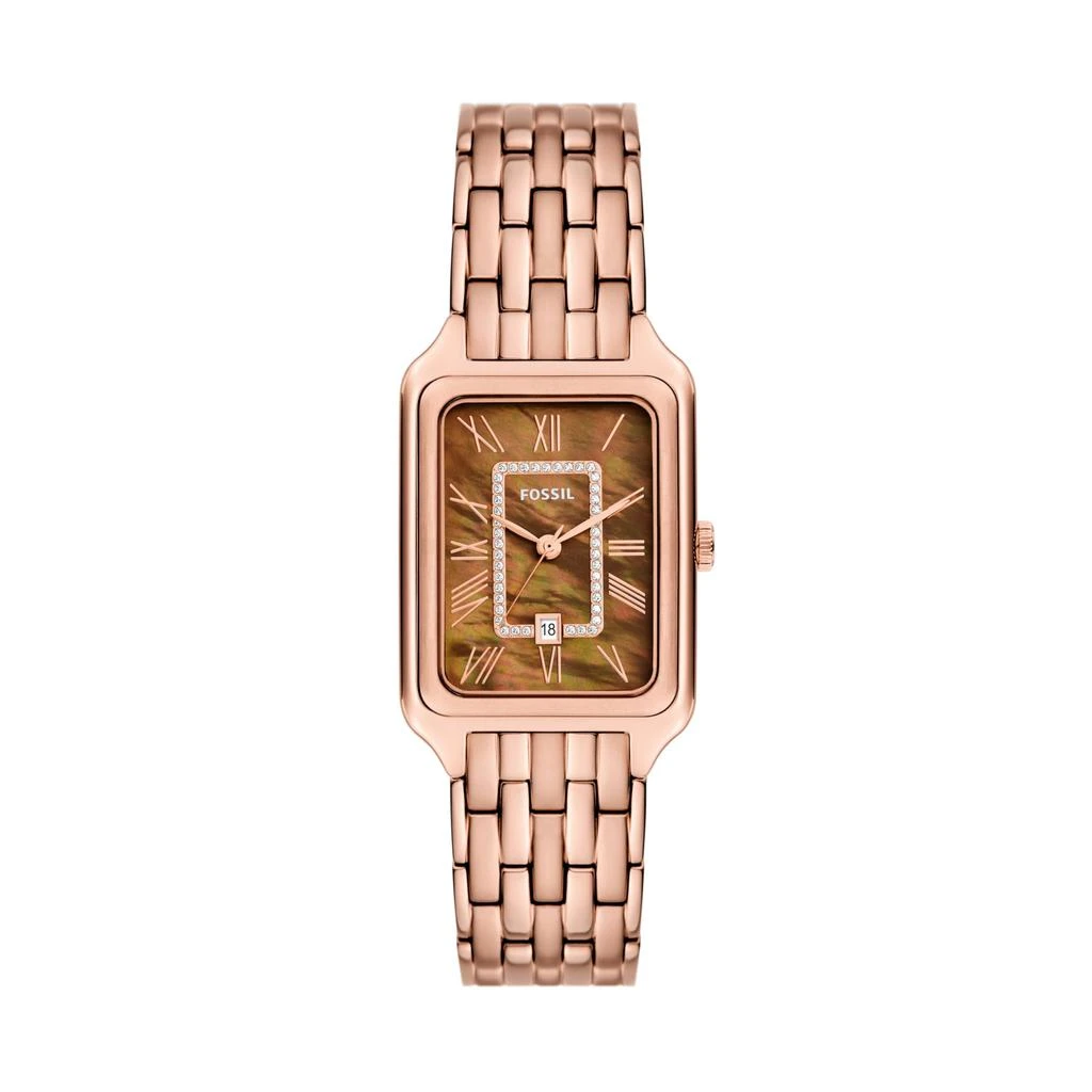 商品Fossil|Raquel Three-Hand Date Rose Gold-Tone Stainless Steel Watch - ES5323,价格¥1000,第1张图片
