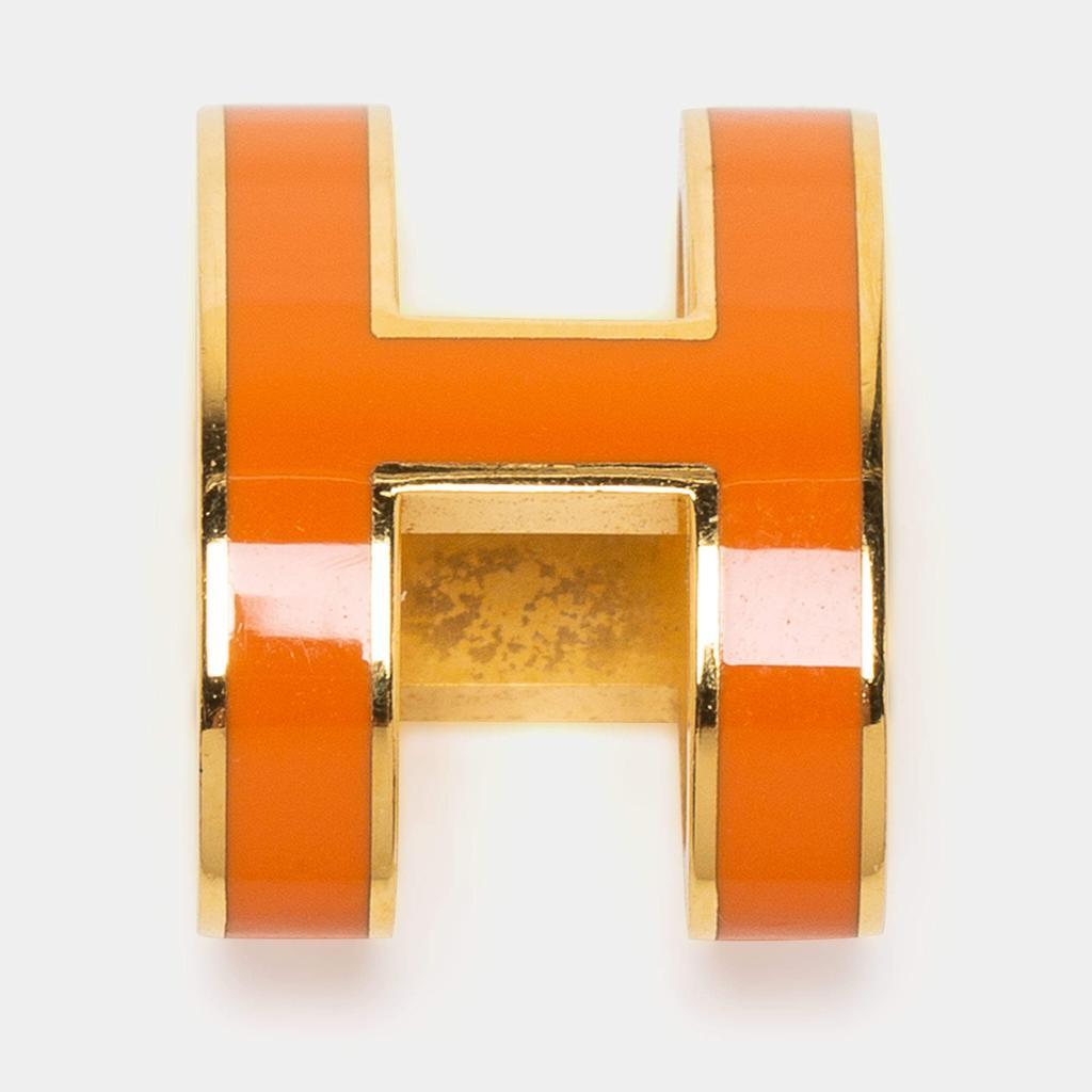 商品[二手商品] Hermes|Hermès Orange Lacquer Gold Plated Pop H Pendant,价格¥2384,第4张图片详细描述