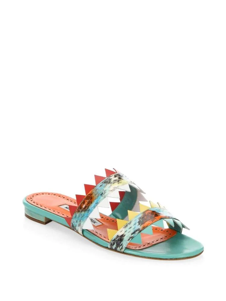 商品Manolo Blahnik|Scalloped-Trim 凉鞋,价格¥2769,第1张图片
