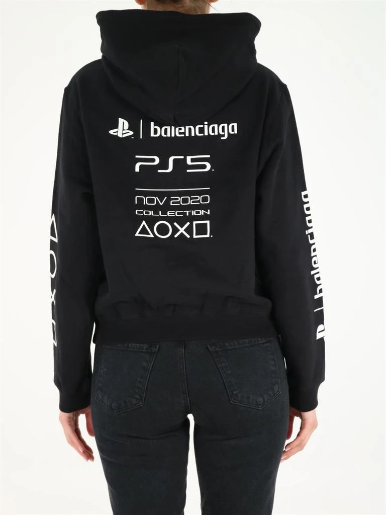 商品Balenciaga|PlayStation™ Fitted Hoodie black,价格¥3081,第4张图片详细描述