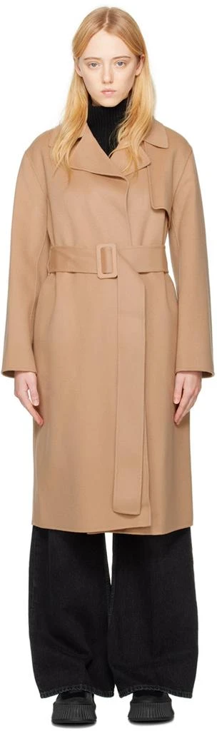 商品Theory|Tan Wrap Coat,价格¥2502,第1张图片