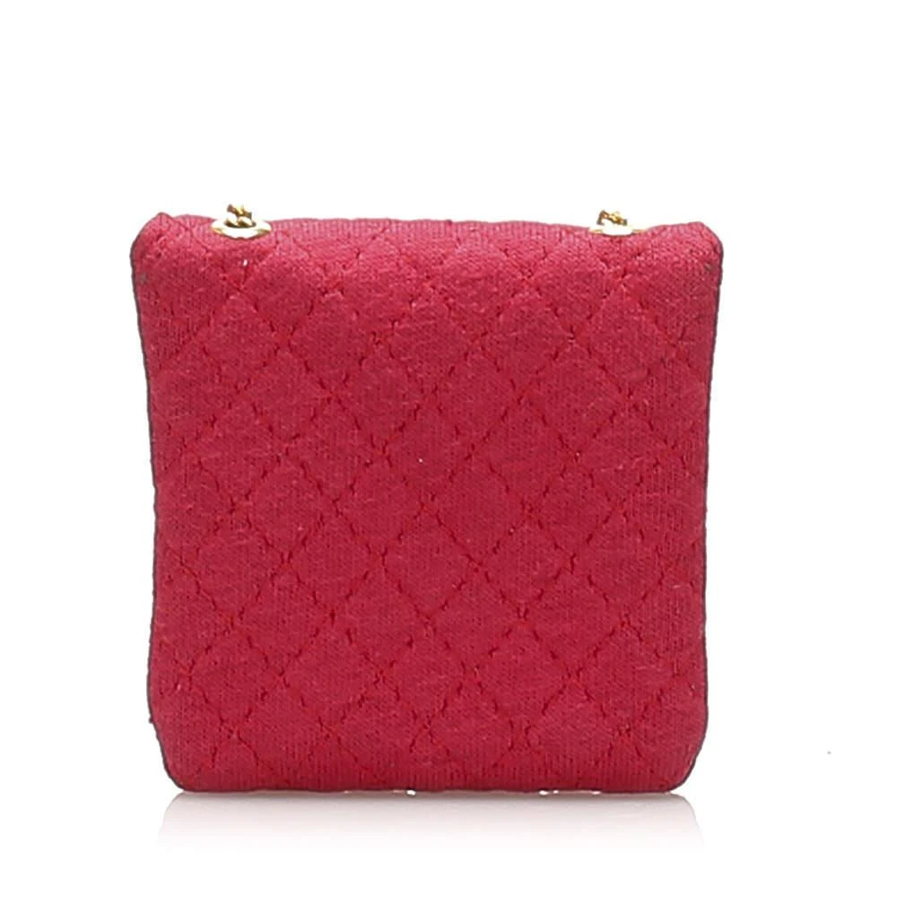 商品[二手商品] Chanel|Chanel Red Cotton CC Mini Shoulder Bag,价格¥6491,第3张图片详细描述