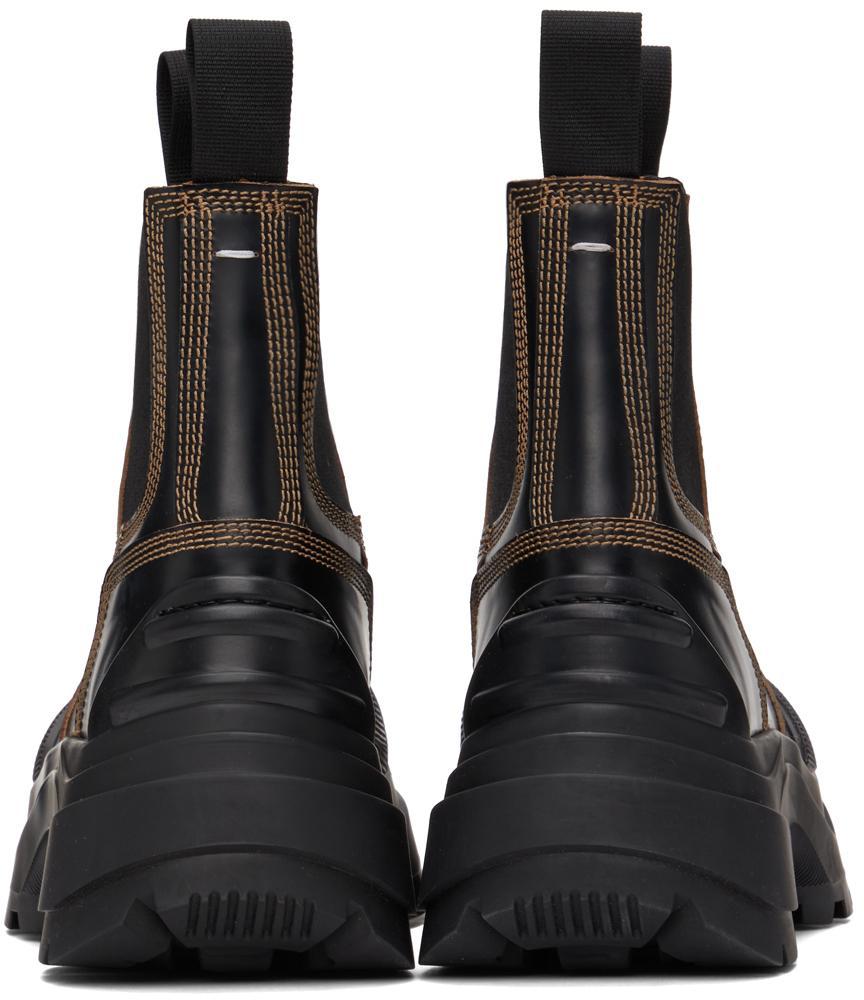 商品MAISON MARGIELA|Black Chunky Chelsea Boots,价格¥8859,第4张图片详细描述