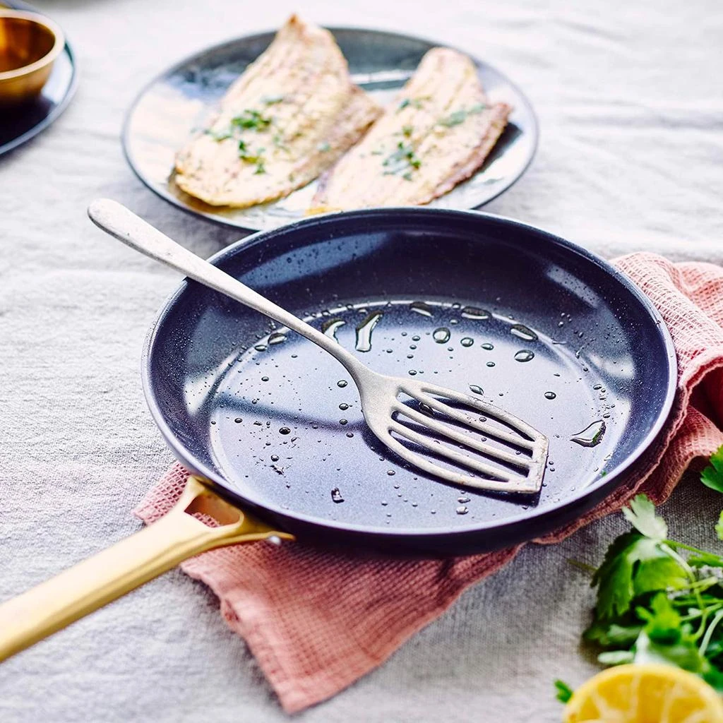 商品Greenpan|Reserve 2-Piece Open Frypan Set, 8-Inch & 10-Inch, Black/Gold,价格¥711,第3张图片详细描述