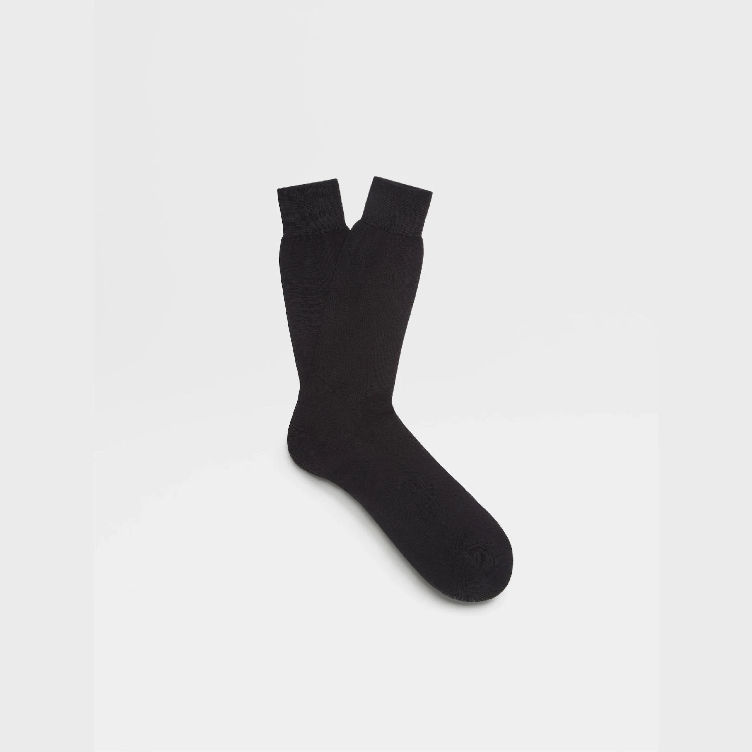 包邮包税【预售7天发货】 ZEGNA杰尼亚 23秋冬 男士 袜子 Black Cotton Socks N4V40-012-001 商品
