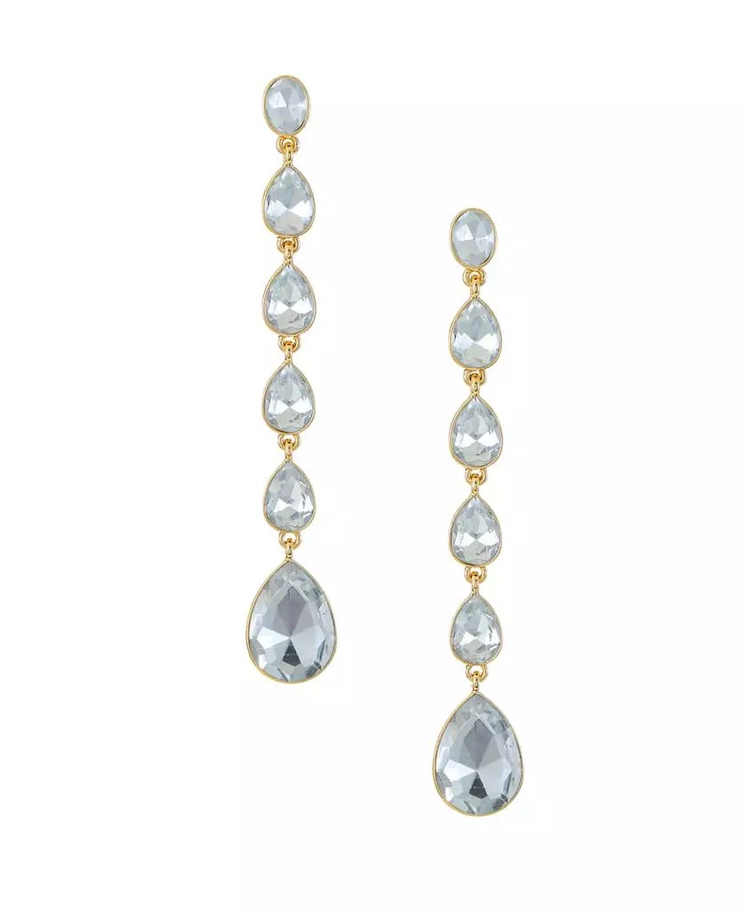 商品Ettika Jewelry|18K Gold Plated Zinc Teardrop Linear Earrings,价格¥348,第1张图片