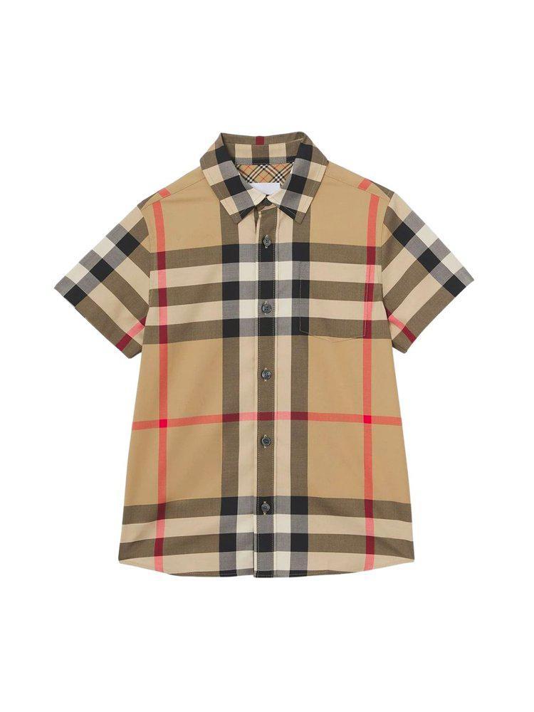 商品Burberry|Burberry Kids Vintage Check Short-Sleeve Shirt - 8Y,价格¥775,第1张图片