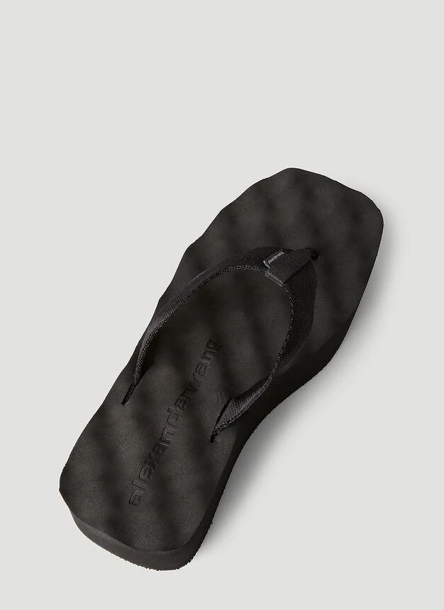 商品Alexander Wang|AW Warp Wedge Sandals in Black,价格¥1162,第5张图片详细描述