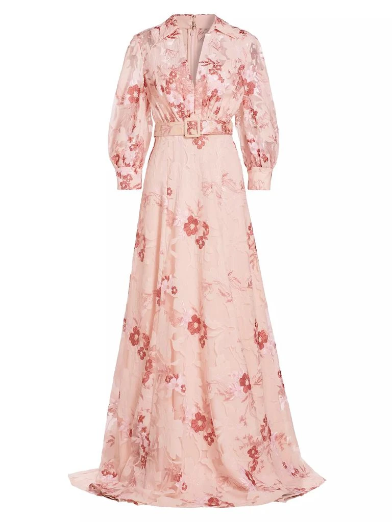 商品Badgley Mischka|Lace Belted Gown,价格¥5350,第1张图片