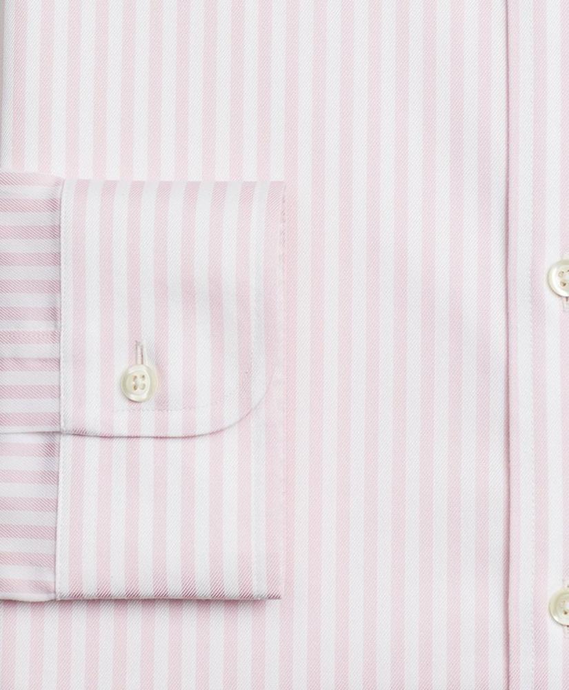 商品Brooks Brothers|Stretch Regent Regular-Fit Dress Shirt, Non-Iron Twill English Collar Bold Stripe,价格¥522,第6张图片详细描述