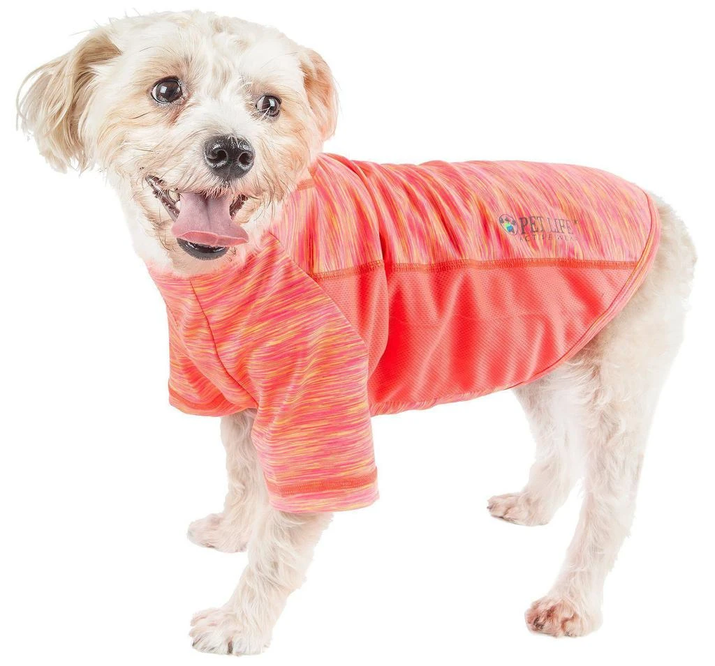 商品Pet Life|Pet Life  Active 'Warf Speed' Heathered Ultra-Stretch Yoga Fitness Dog T-Shirt,价格¥216,第1张图片