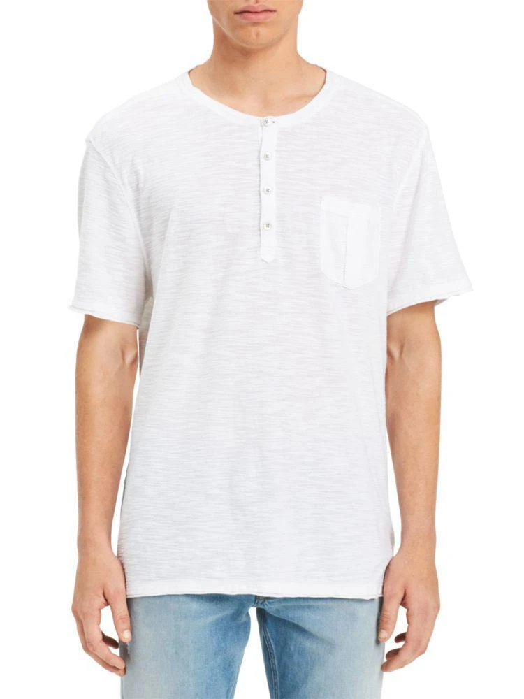 Short-Sleeve Slub Cotton Henley 商品